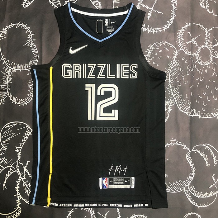 Camiseta Memphis Grizzlies Ja Morant NO 12 Select Series Negro